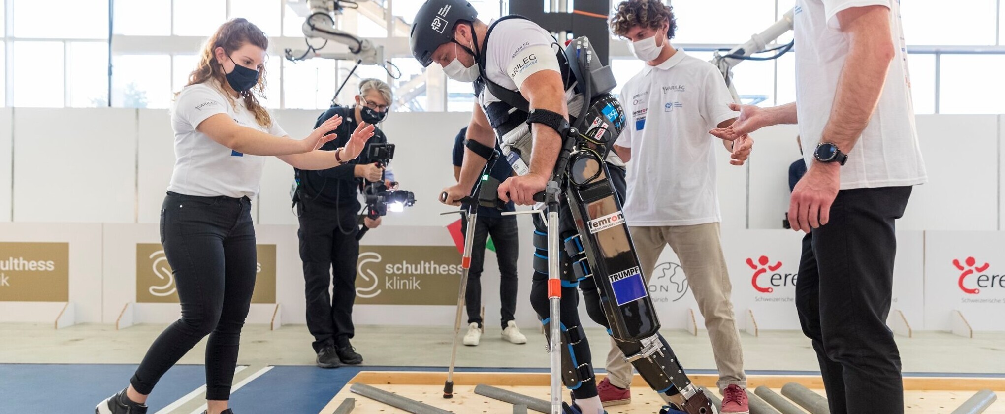 Exoskelett-Pilot Thomas Krieg holte den 7. Platz für das Team VariLeg enhanced.