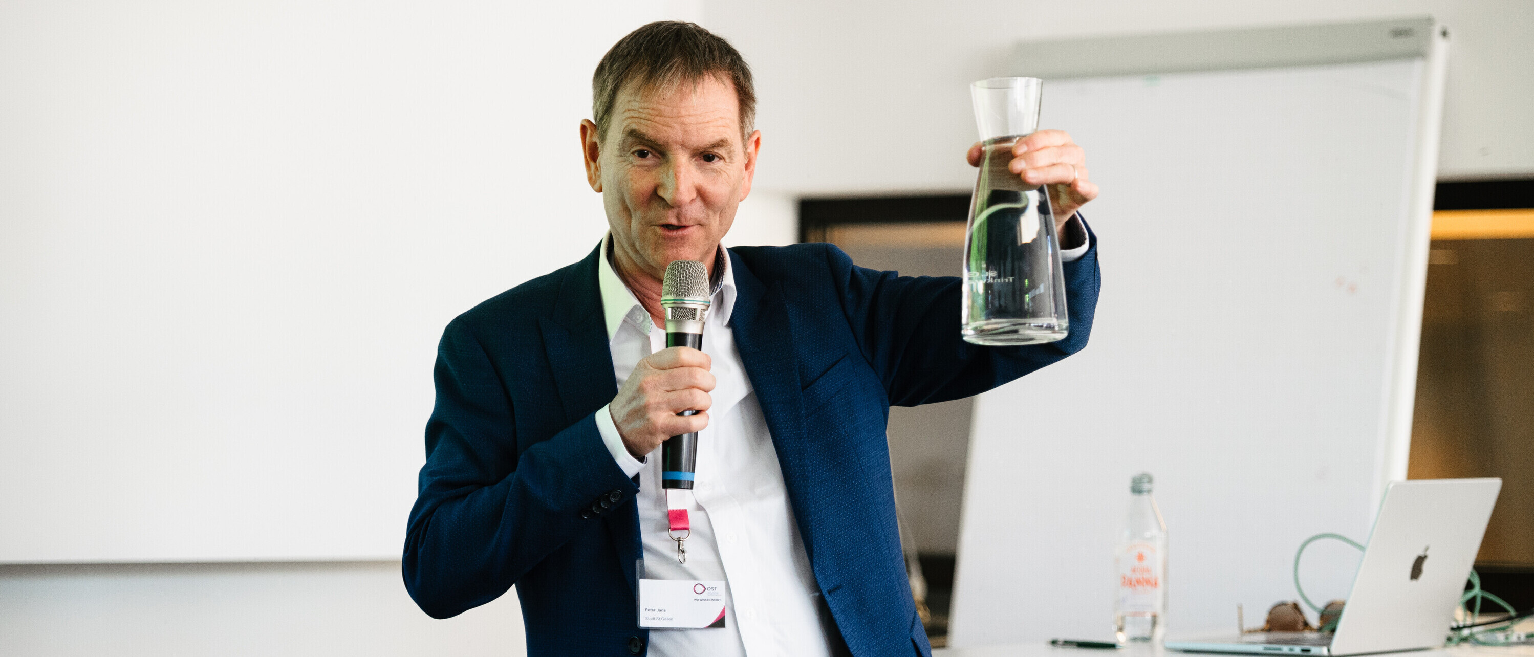 Peter Jans, Stadtrat von St.Gallen am Symposium zum Weltwassertag.